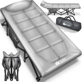 Veldbed - 1 Persoons - Kampeerbed - Stretcher - Grijs - Tillvex®